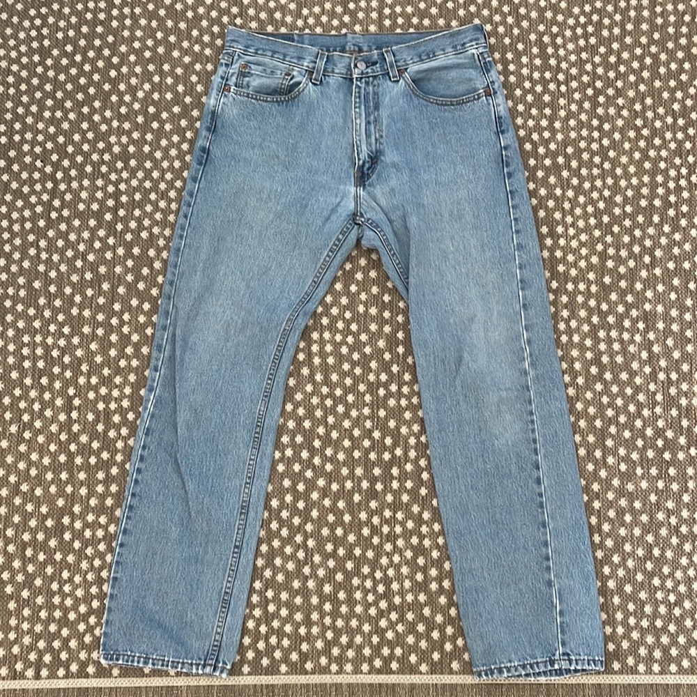 Levi’s men’s 505 regular fit jeans, no stretch,straight leg, original zipper fly - Picture 3 of 8